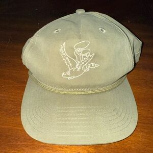 Green Baseball Cap with Embroidered Design